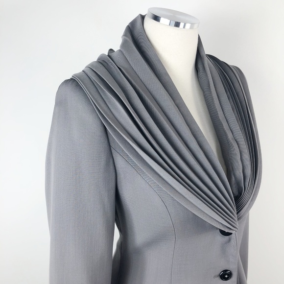 Giorgio Armani Jackets & Blazers - Giorgio Armani Pleated Hood Collar Grey Blazer  38